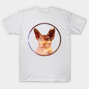 Cosmic Circle Sphynx Cat T-Shirt